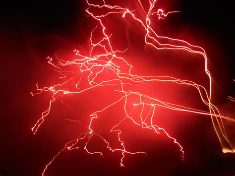 Red Lightning Background Wallpaper 08486 - Baltana