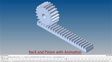 Rack and Pinion with Animation (Solid Edge Tutorial) - YouTube