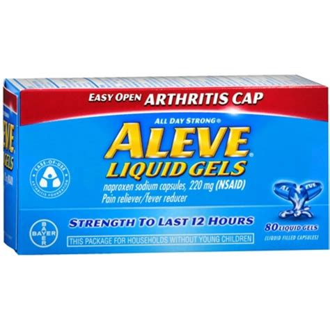 Aleve Liquid Gels Easy Open Arthritis Cap 80 Liquid Gels (Pack of 3) - Walmart.com - Walmart.com