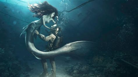 1920x1080 Diver and The Mermaid Laptop Full HD 1080P HD 4k Wallpapers, Images, Backgrounds ...