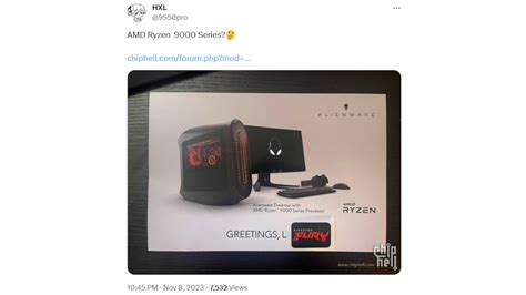 New AMD Ryzen 9000 CPU series appears in Alienware marketing