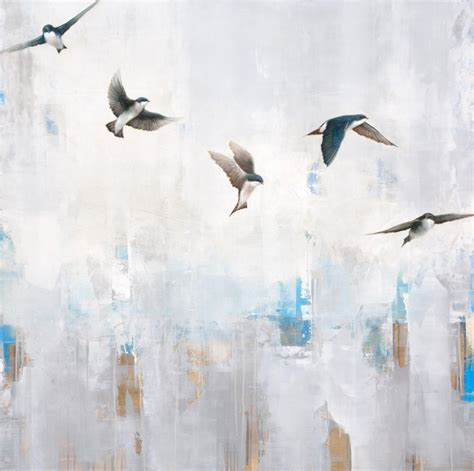 Stunning series of paintings depicts birds, trees and the sea as its ...