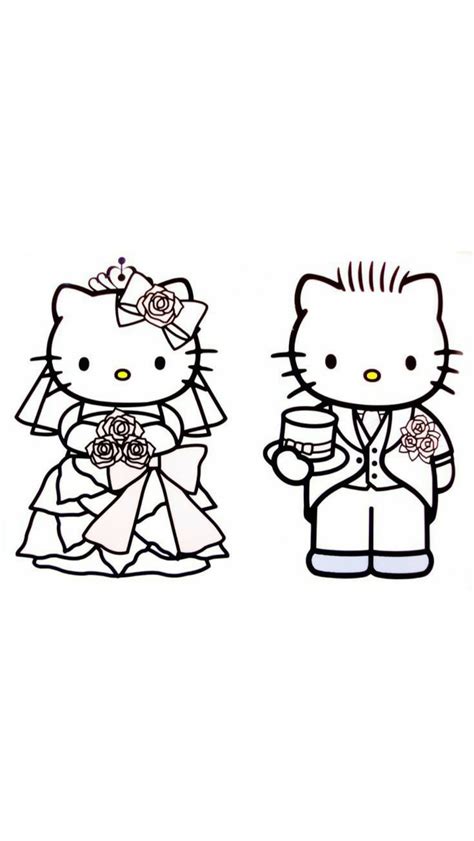 Hello Kitty And Dear Daniel Wedding Coloring Pages