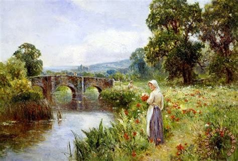 Ernest Walbourn Poppies on The Riverbank painting - Poppies on The Riverbank print for sale