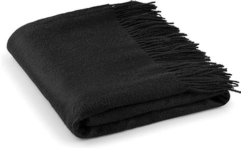 Black Cashmere Throw Blanket | atelier-yuwa.ciao.jp