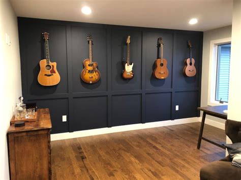 Guitar Feature Wall | Home music rooms, Music room decor, Home studio music