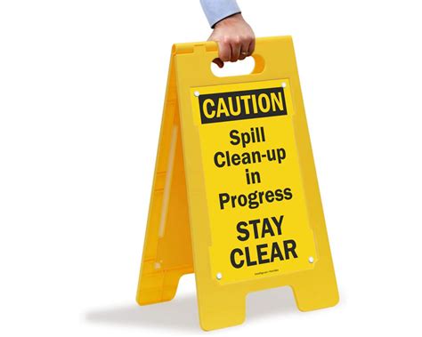 Spill Clean Up Signs | Clean Up Chemical Spill Signs