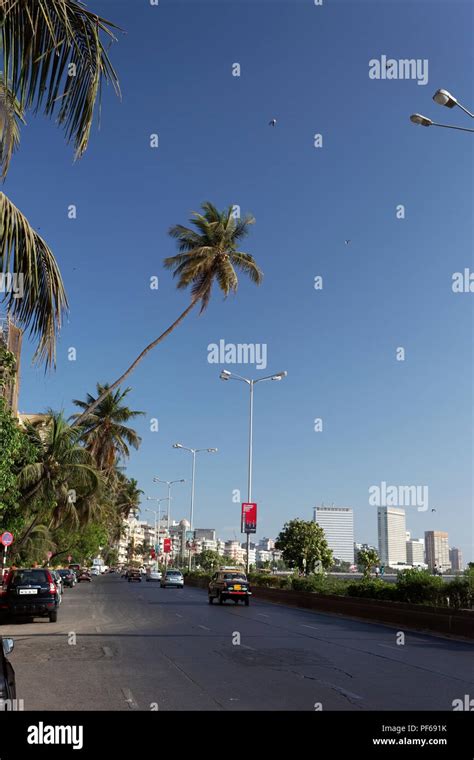 View of Nariman Point skyline from Marine Drive, Mumbai, Maharashtra, India Stock Photo - Alamy