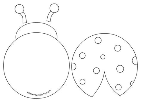 Printable Ladybug Template - Easter Template | Ladybug crafts, Quiet book patterns, Insect crafts