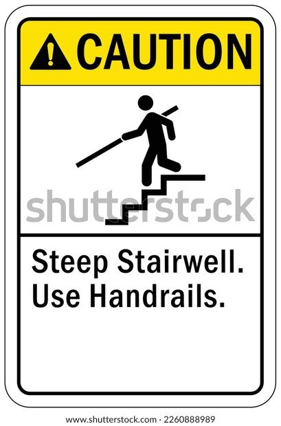 Use Handrail Sign Labels Stock Vector (Royalty Free) 2260888989 ...