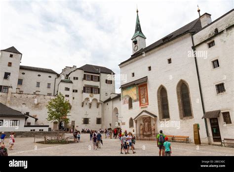 General view inside the grounds of Fortress Hohensalzburg (Festung ...