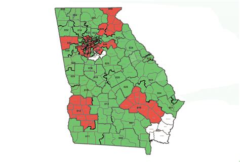 Georgia State Senate District Map - Printable Map