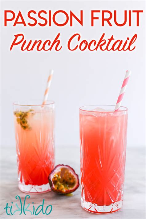 Passion Fruit Punch Cocktail Recipe | Tikkido.com