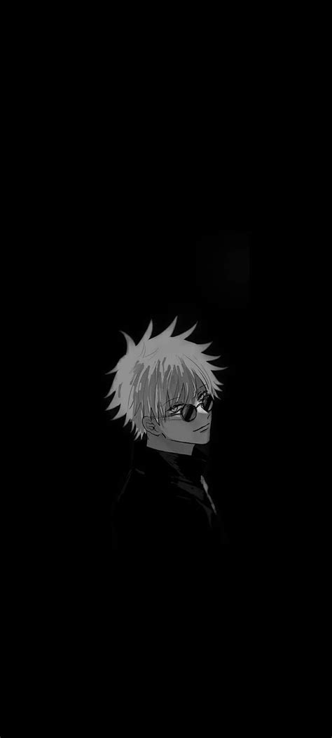 an anime character with white hair in the dark