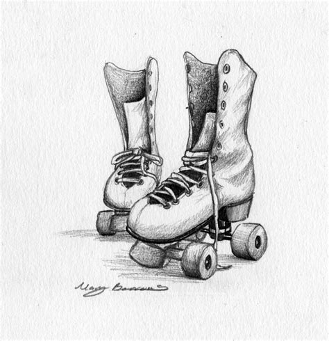 Roller Skate Sketch at PaintingValley.com | Explore collection of ...