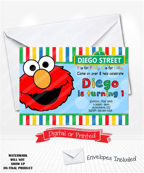 Elmo Birthday Invitations – Balloonsforeverythingonline