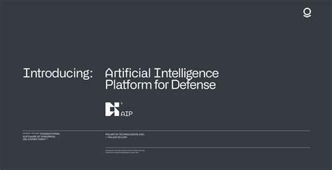 Palantir Announces Artificial Intelligence Platform for Enterprise and Military Use