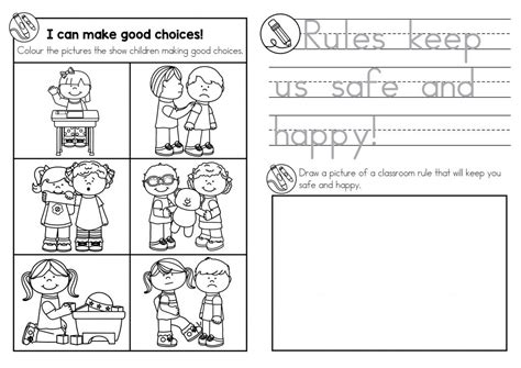 Printable Preschool Classroom Rules With Pictures