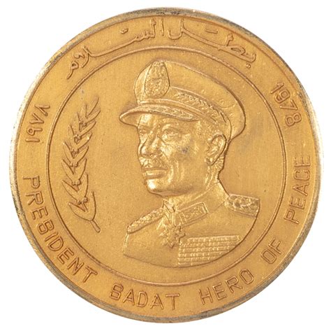 Lot Detail - [EGYPT]. – [SADAT, Anwar (1918-1981)]. Nobel Peace Prize Me...