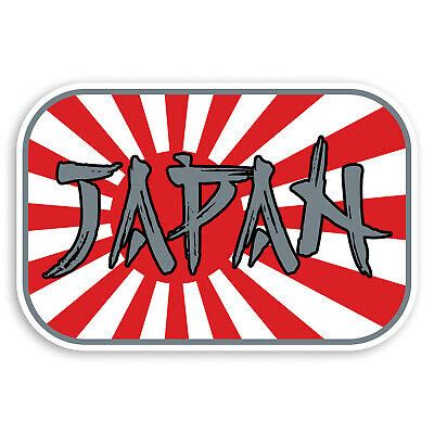 2 x 10cm Japan Vinyl Stickers - Japanese Flag Travel Luggage Sticker ...