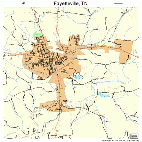 Fayetteville Tennessee Street Map 4725920