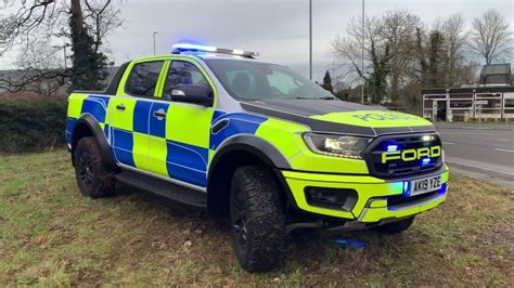 British Police Truck Parked on the Road