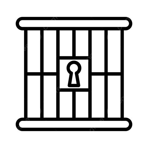 Jail Line Icon Vector, Crime, Criminal, Jail PNG and Vector with ...