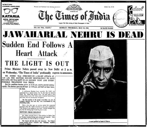 Jawaharlal Nehru died today, 58 years ago : r/india