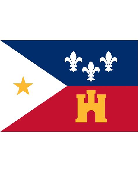 The Flag of the Acadiana is the Cajun French tri-color w/Golden Star