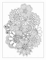 Detailed Flower Coloring Pages For Adults sketch template