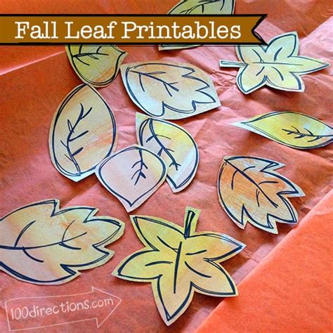 Fall Leaves Garland Printable Craft - 100 Directions