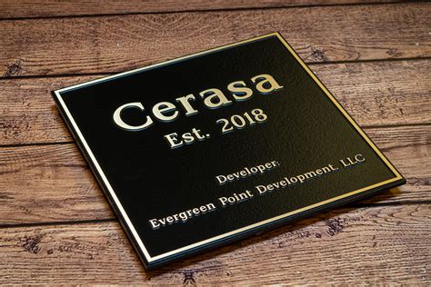 Evergreen Point Development, LLC: Cast Bronze Plaque - Studio 3 Signs