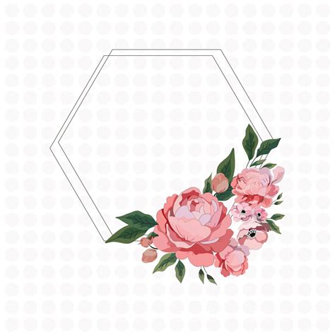 Floral border templates elegant geometric shapes botanical decor ...