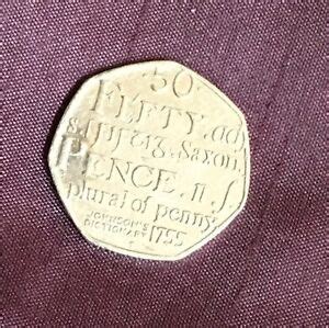 Rare 2005 Johnsons Dictionary Uk 50p Pence Coin | eBay