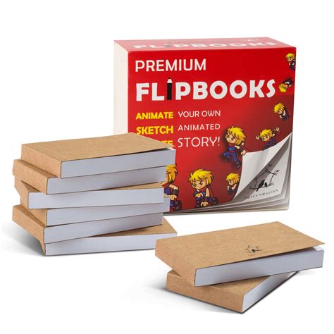 Buy 8 Pack Blank FLIPBOOKS (Flip Books) for Kids & Adults, No Bleed Flip Book Kit; 180 Pages; 2. ...