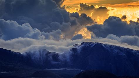 3840x2160 Maui Mountain Volcano Island Clouds 5k 4K ,HD 4k Wallpapers,Images,Backgrounds,Photos ...