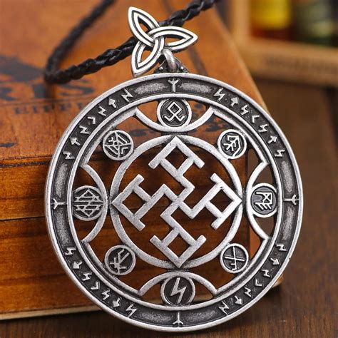 1pc Slavic Amulet Spiritual Strength Totem Charm Nordic Rune Jewelry Othala Talisman Viking ...