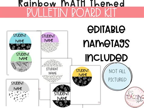 Math Bulletin Board or Math Classroom Door Decor Kit, Easy and Modern Classroom Decorations - Etsy