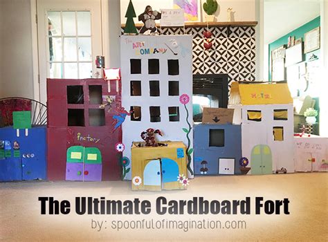 VLOG Behind the Scenes: The Ultimate Cardboard Box Fort - Spoonful of ...