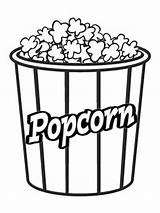Popcorn Container Coloring Page  Vrogueco sketch template