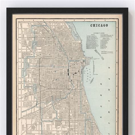 Chicago Vintage Map - Etsy