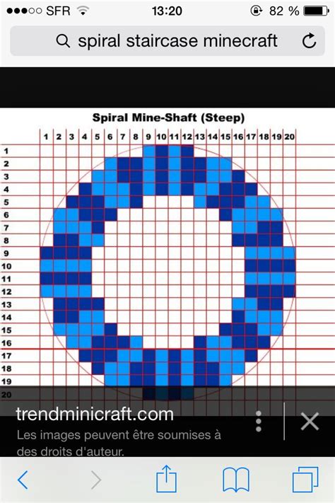 Spiral staircase blueprint | Minecraft blueprints, Minecraft projects, Minecraft circles