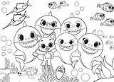 Baby Shark Family coloring Page  Coloring Pages 🎨 sketch template