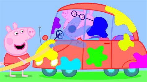 Wash the Car with Peppa Pig | Family Kids Cartoon - YouTube