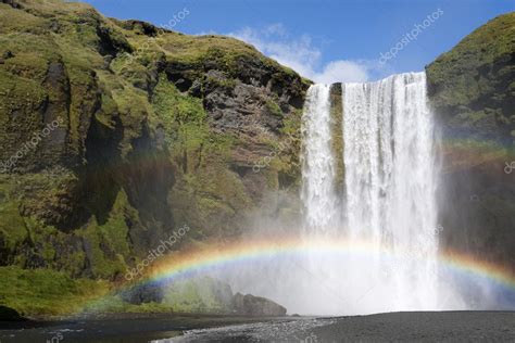 Rainbow at waterfall — Stock Photo © Carmensieta #9874741