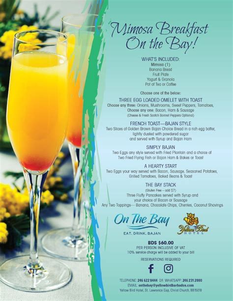 🍳🥓🍹 Looking for a Boozy Breakfast on the #Barbados South Coast to Start Off your Day right ...