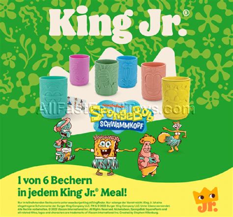 Burger King SpongeBob Kids Meal Bag / Box Complete Set of 6 Toy ...