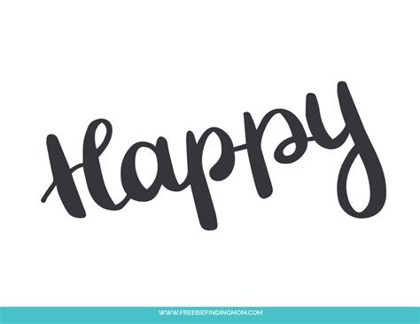 Writing "Happy" with Cursive Letters Printable