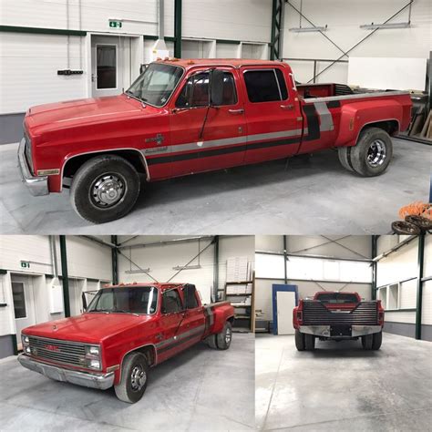 Red Chevy C10 Truck in Garage