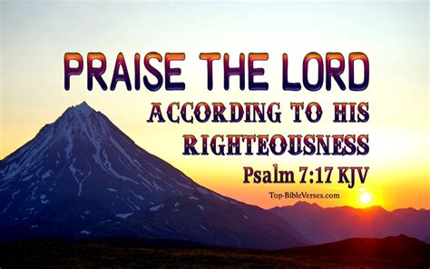 Psalm 7:17 KJV Inspirational Bible Verse Images | Bible Quotes